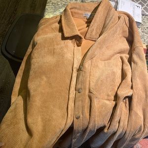 Corduroy rust button up